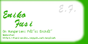 eniko fusi business card